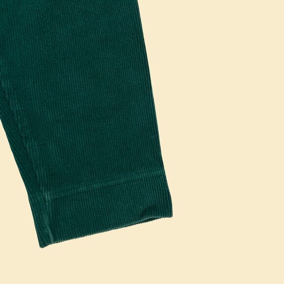 Vintage Y2K XL velour Karen Scott ribbed jacket, 2000s green corduroy-style - Picture 6 of 9